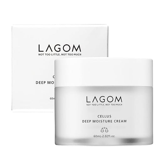 LAGOM Cellus Deep Moisture Cream Natural Moisturizer with Ceramide and D-Panthenol (B5) Smooth, Hydrating, Nourishing Protecting Cream 2.02 Fl Oz