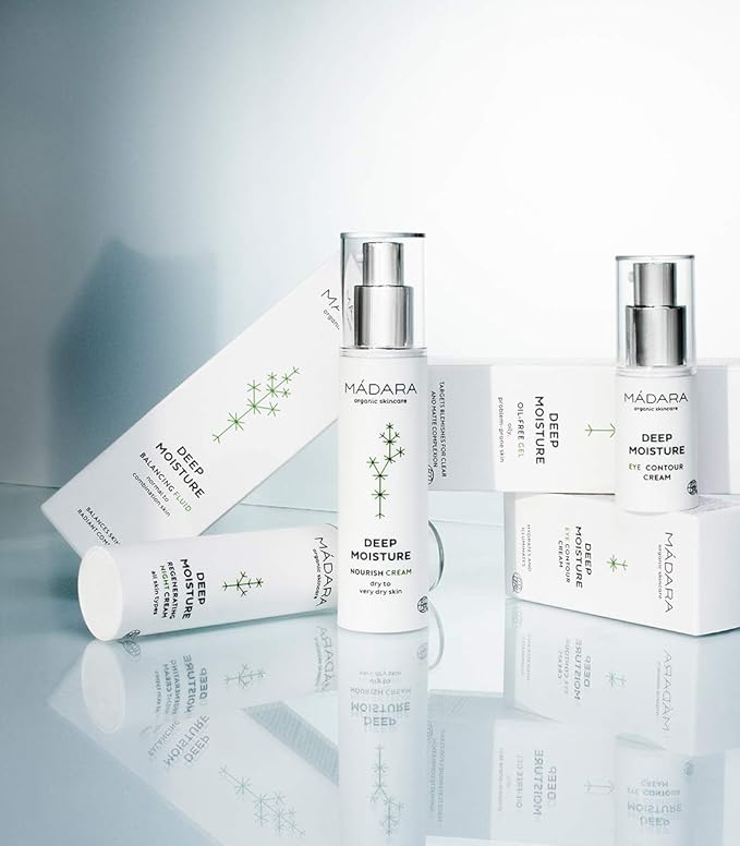 MÁDARA Organic Skincare | Deep Moisture Nourish Cream - 1.7oz Soothing and ultra-hydrating moisturiser for dry skin, With hyaluronic acid and nutrient-rich plant extracts, Vegan, Ecocert certified