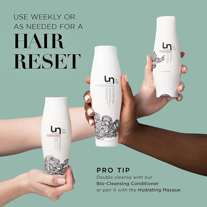 Unwash Anti-Residue Cleanse - Gentle, Ph-Balanced Clarifying Shampoo for Build Up Dirt and Oil, Safe for All Hair Types, 10 fl oz