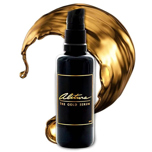 Alitura Anti-Aging Peptide & Collagen Gold Serum for Face – with Vitamin A, CoQ10 & Astaxanthin – Korean-Inspired Hydrating Serum for Wrinkles, Radiance & Firmness – 50ml