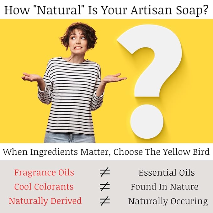 Yellow Bird Eucalyptus Spearmint Soap Bar – Natural & Organic Handmade Soap for Face & Body, Moisturizing Shea Butter Bar for Dry & Sensitive Skin, Refreshing Aromatherapy for Men & Women