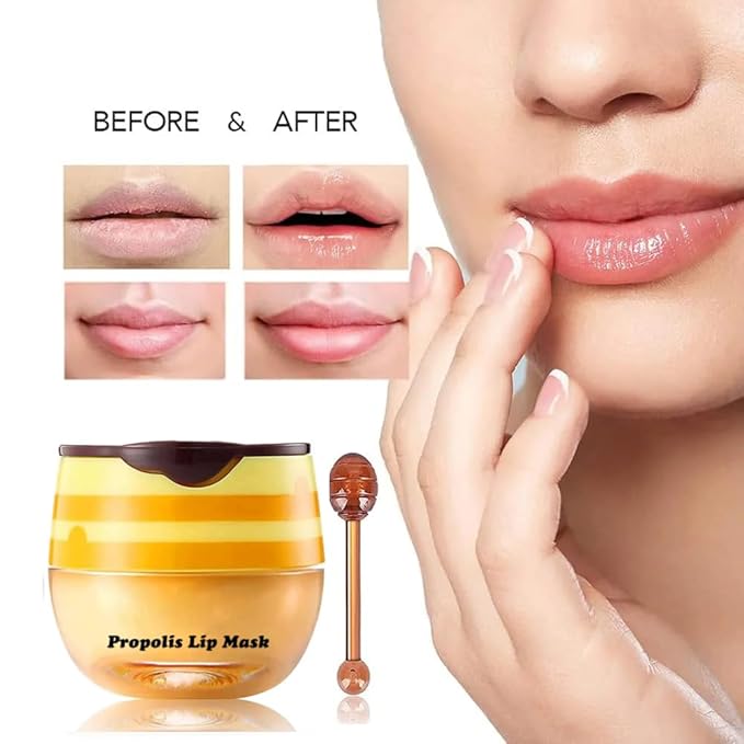3Pcs Honey Lip Balm Honey Pot, Exfoliator,