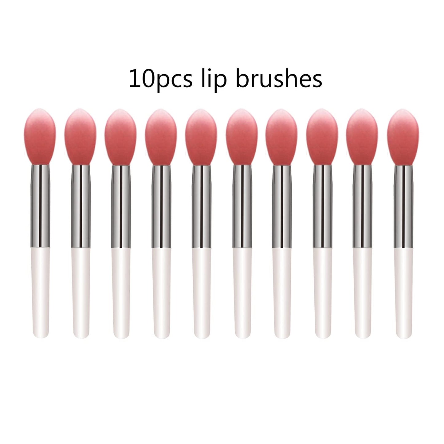 LORMAY 10 Pcs Silicone Lip Mask Brushes. Applicators for Lipsticks, Lip Gloss, Lip Balm and Other Cream Makeup Products (2.0 inches / 5.0 cm)