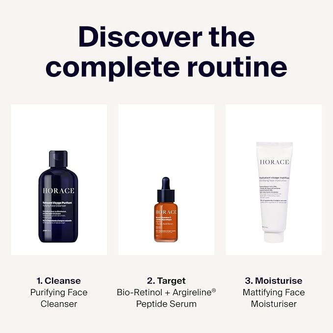 HORACE Vitamin C + Glycolic Acid Face Serum for Men – Brightening Facial Treatment for Dull Skin, Radiance Boost, and Even Complexion – Skincare for All Skin Types – Unscented, 30ml