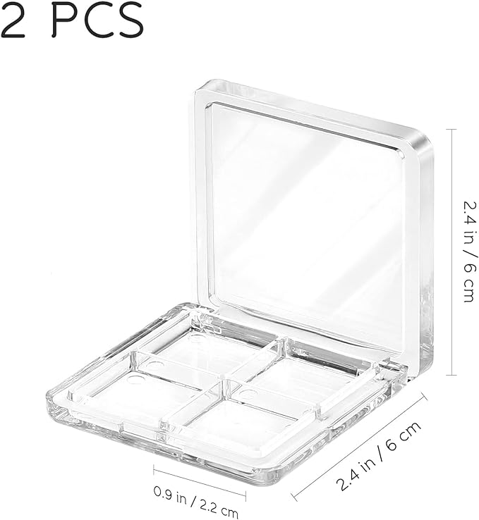 Beaupretty Empty Lipstick Palette，2 Pieces Empty Lipstick Box