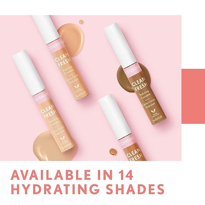 COVERGIRL Clean Fresh Hydrating Concealer, Light Medium, 0.23