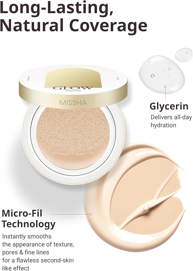MISSHA Glow Cushion No.13 Light Beige for Fair