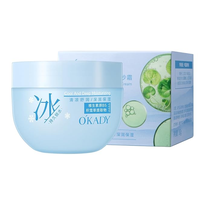 Centella Sorbet Cream with Vitamin B5 Niacinamide VE for Hydrating Soothing Face Moisturizer Sun Care Non Greasy Lightweight