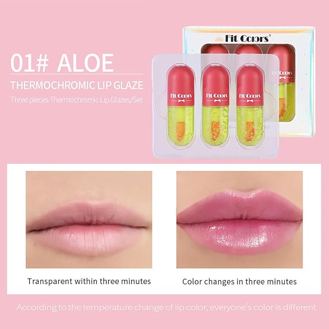 3 Set Alve Color Changing Lip Oil Hydrating Changing