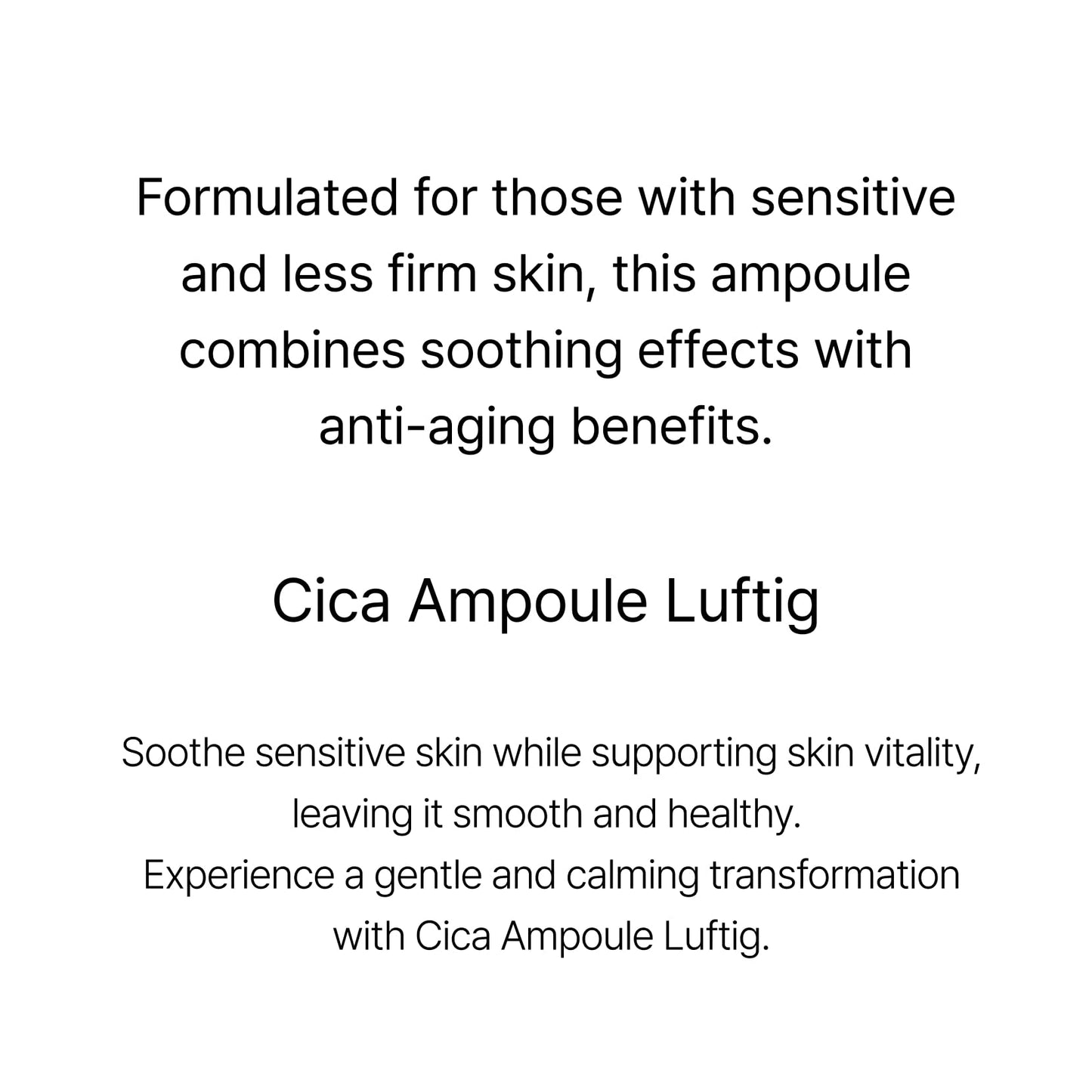 ODELOI Cica 75% Ampoule Luftig 1.69 fl.oz / 50ml, Skin Soothing and Repair, Pore Care and Smooth Texture, Daily Hydration with Centella Asiatica Extract, Korean Skincare, All Skin Types