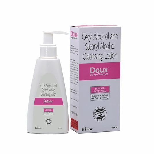 Doux Deep Soap-Free Cleanser for Daily Use & Makeup Removal | Purifies, Hydrates & Softens Skin | pH Balanced & Non-Comedogenic | Suitable for Sensitive Skin | 4.4 oz.