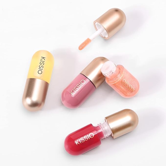 KISSIO Lip Plumper,Color Lip Plumper Gloss,Lip