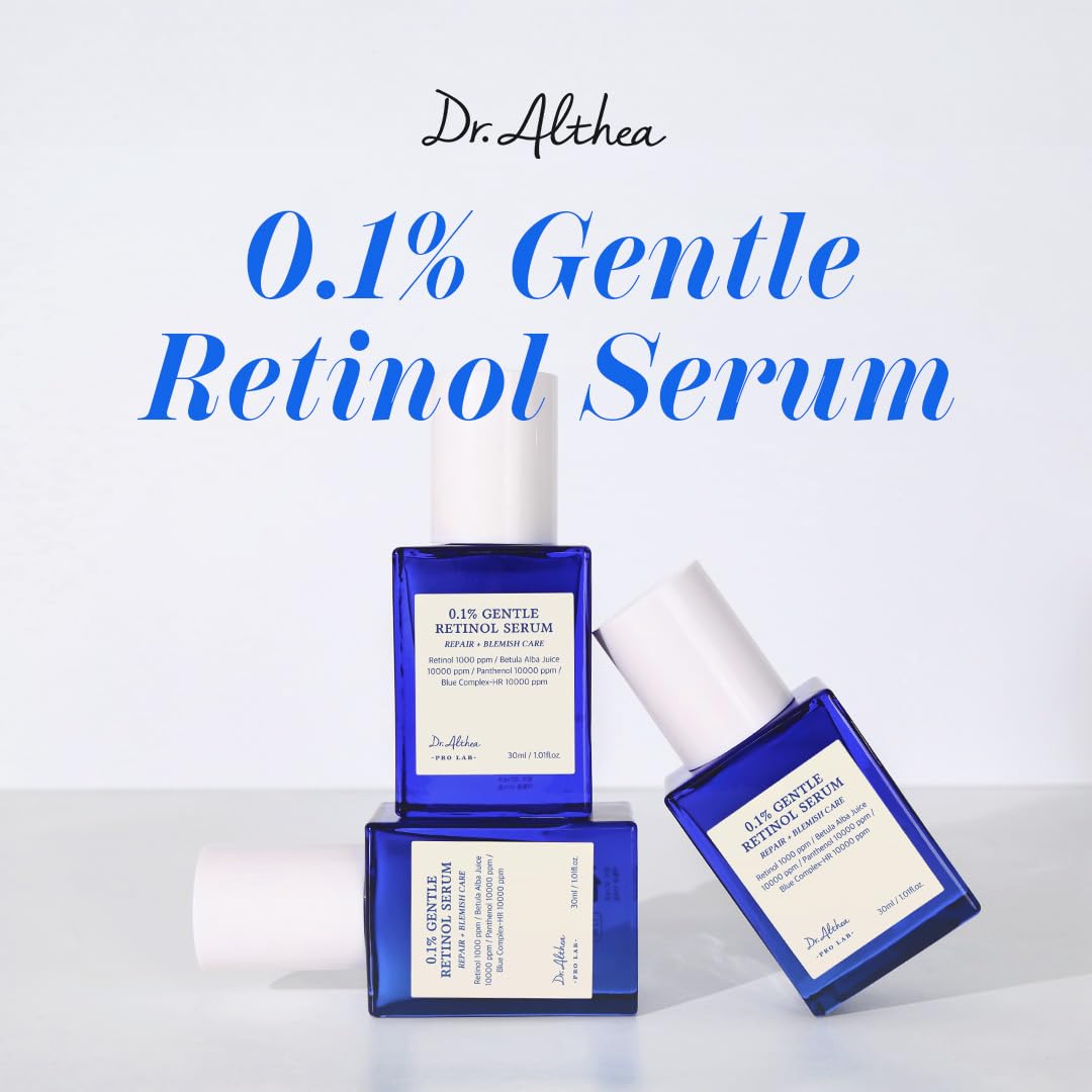 Dr.Althea 0.1 Gentle Retinol Serum - Korean skincare, 1.01fl.oz, Reduce Wrinkles, Fine Lines, & Signs of Aging, Gentle Skincare for Day & Night