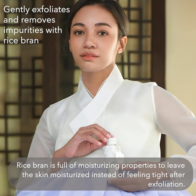 Rice Bran Powder Wash | Gentle Exfoliating Face Wash for Sensitive Skin | Vegan Enzyme Face Scrubber & Exfoliator for Sebum Control – Product of Korea | 60 g (2.1 oz)