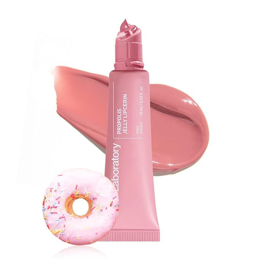 CNP Propolis Jelly Tinted Lipcerin™ - 02 Pink Donut, Hydrating Lip Balm & Gloss with Manuka Honey + Hyaluronic Acid, Korean Skincare, 0.3 fl.oz.