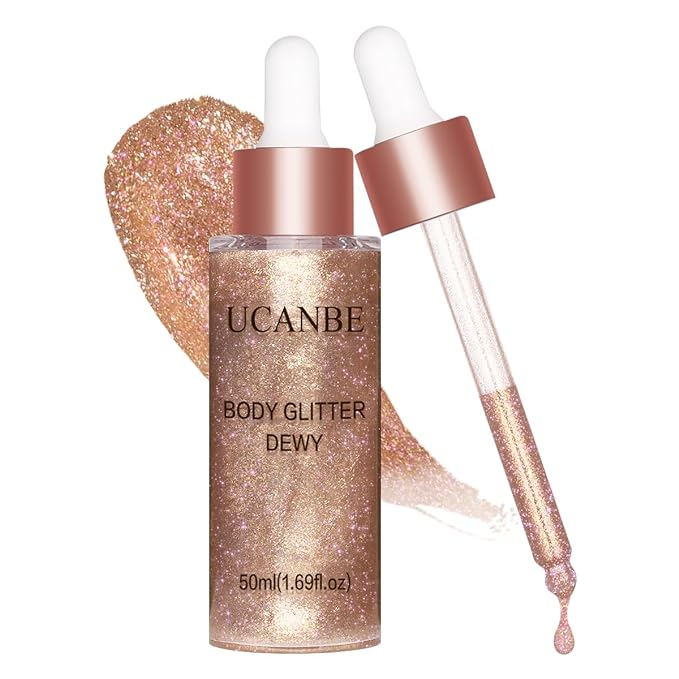 UCANBE Hydrating Body Glitter Dewy Highlighter Makeup Luminizer - 03)