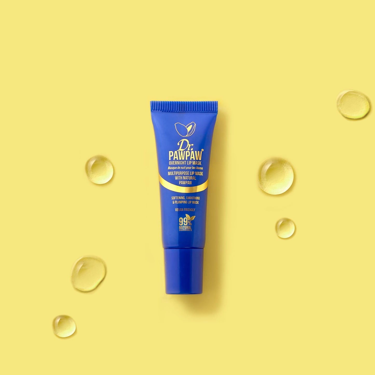 Dr. PawPaw Multipurpose Overnight Lip Mask Set - Lip Sleeping Mask with Peptides - Natural Moisturizer for Plumping - Cruelty Free - 2 pc