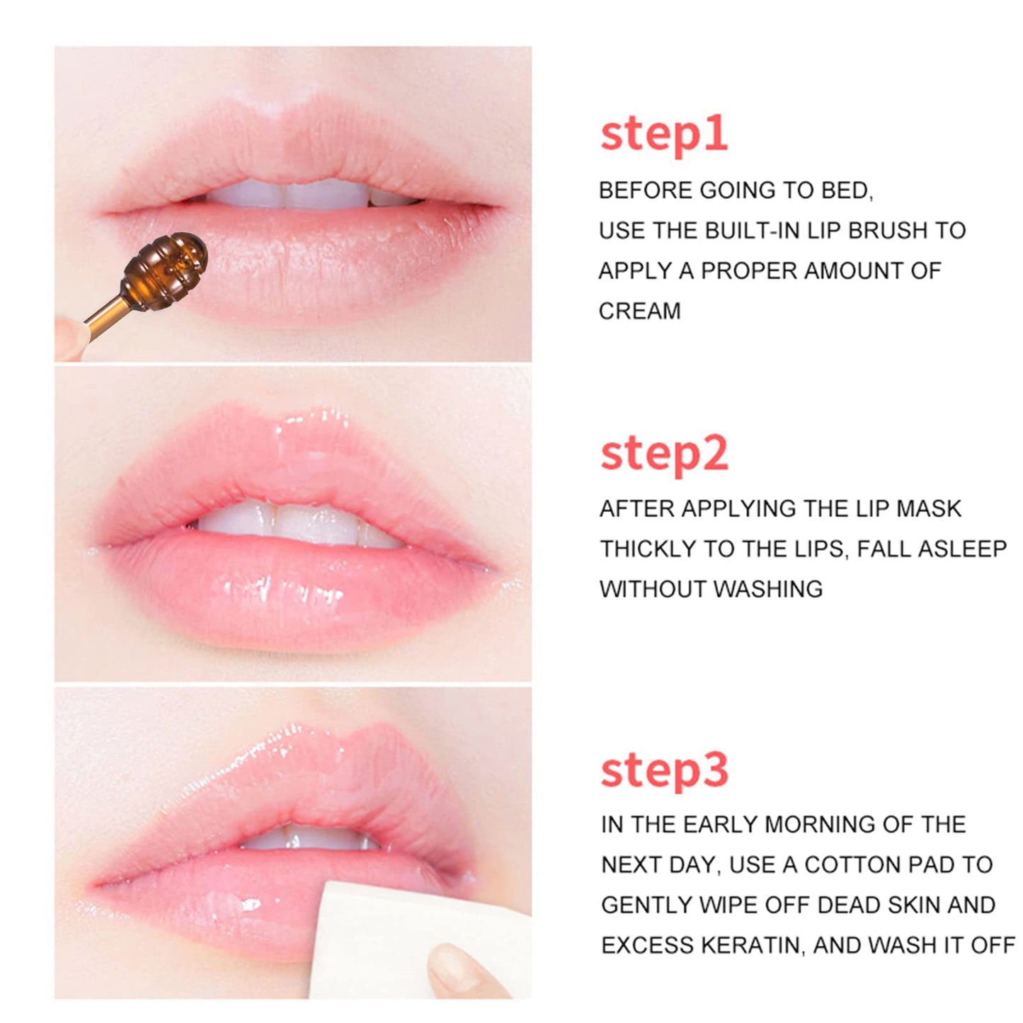 Bee Lip Balm Honey Pot, Fruit Moisturizing Propolis Lip Mask, Lip Mask Overnight Propolis Moisturizing Lip Balm Hydrating Prevention Dry and Crack Lip Scrubs Exfoliator Lip Care Products (2PCS B)