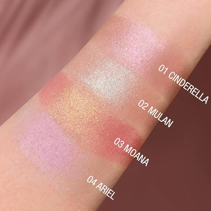 Chubby Cream Highlighter Stick for Face, Glitter Eyeshadow Peach Shimmer