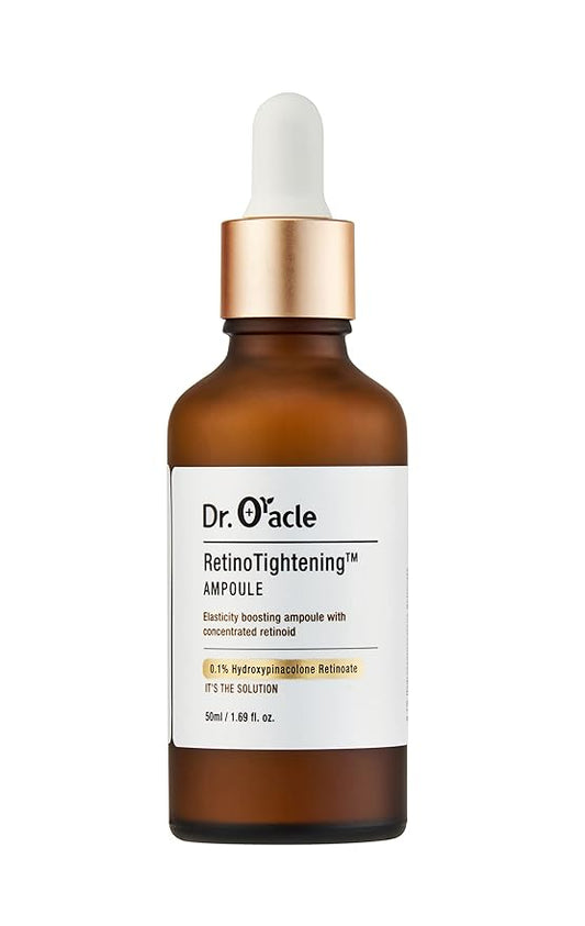 DR. ORACLE Retino Tightening Ampoule – Anti-Aging Retinol Serum for Wrinkles, Fine Lines & Firming, Gentle Retinoid (HPR) for Sensitive Skin, Korean Skincare, Dermatologist Tested,1.69 fl.oz