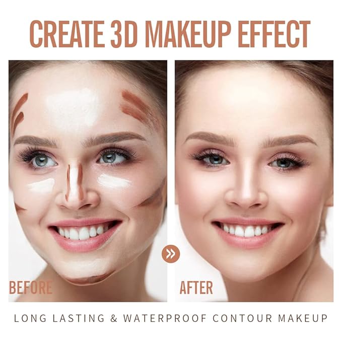 KIMUSE 2Color Dual Cream Contour Stick, Multi Blush Face Makeup