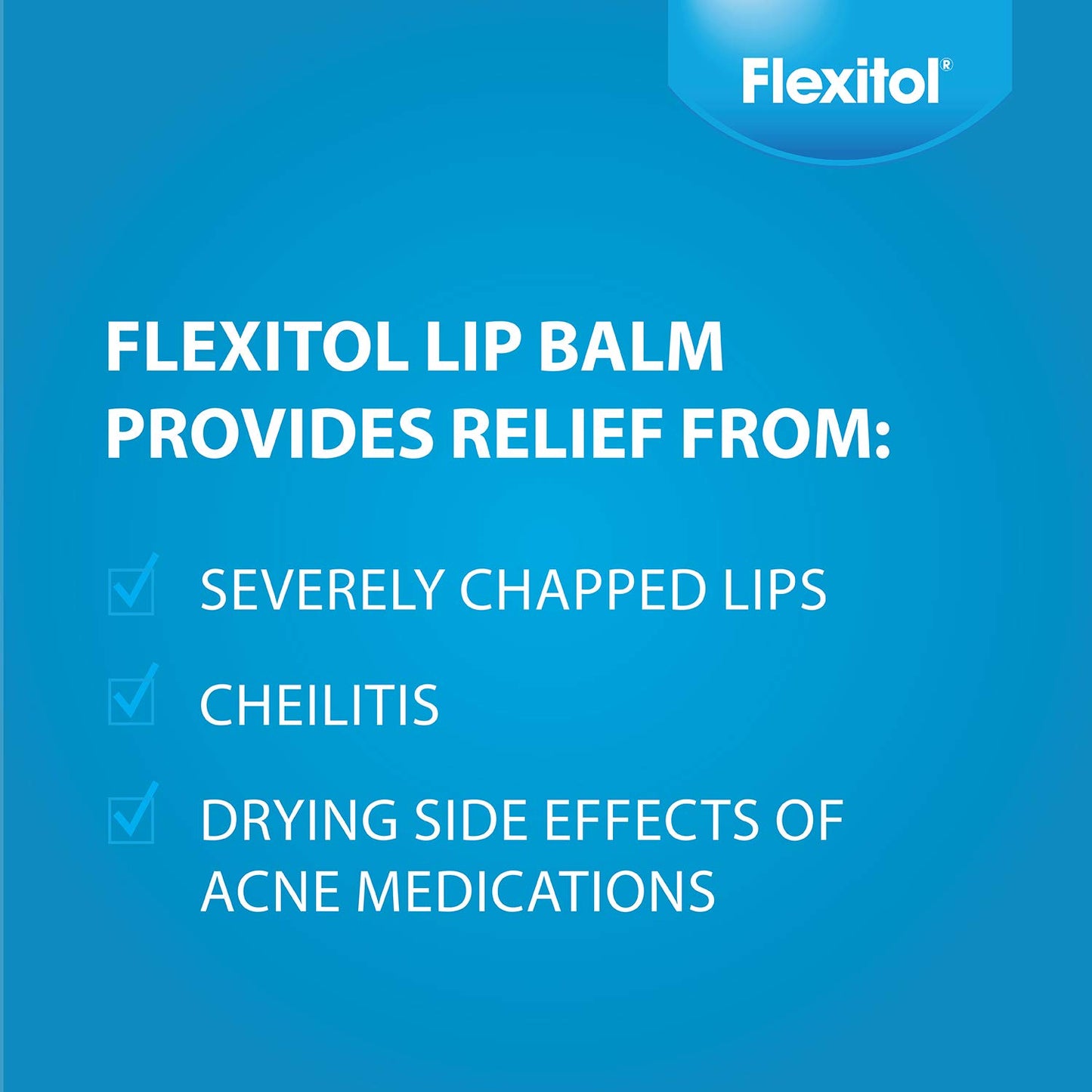 Flexitol Lip Balm, 0.35 Ounce Tube, Cream White, 3 Count (Pack of 1)