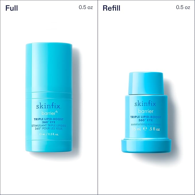 Skinfix Triple Lipid-Boost 360 Eye - 0.5 fl oz - Clinical Proven to Visibly Smooth Undereye Wrinkles & Crow’s Feet Lines - Non-Comedogenic - Vegan, Cruelty Free