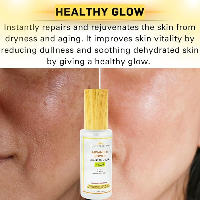 Snail Mucin Serum with Hyaluronic Acid & Collagen – Fragrance-Free Hydrating Serum for Sensitive, Acne-Prone, Dry & Oily Skin – Soothes Redness, Repairs Damage & Enhances Skin Elasticity