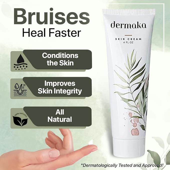 Dermaka All-Natural Cream 4 oz – 2 pack Moisturizing Lotion with Arnica, Green Tea, Chamomile & Vitamin E – Hydrating, Fast-Absorbing & Non-Greasy Formula for Healthy-Looking Skin