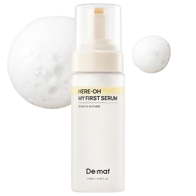 Here-Oh My First Serum, Hydrating Facial Serum with Hyaluronic Acid | Bubble Texture for Barrier Support & Glow | Korean Care for Dry & Sensitive Types (4.90 fl oz)