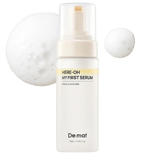 Here-Oh My First Serum, Hydrating Facial Serum with Hyaluronic Acid | Bubble Texture for Barrier Support & Glow | Korean Care for Dry & Sensitive Types (4.90 fl oz)