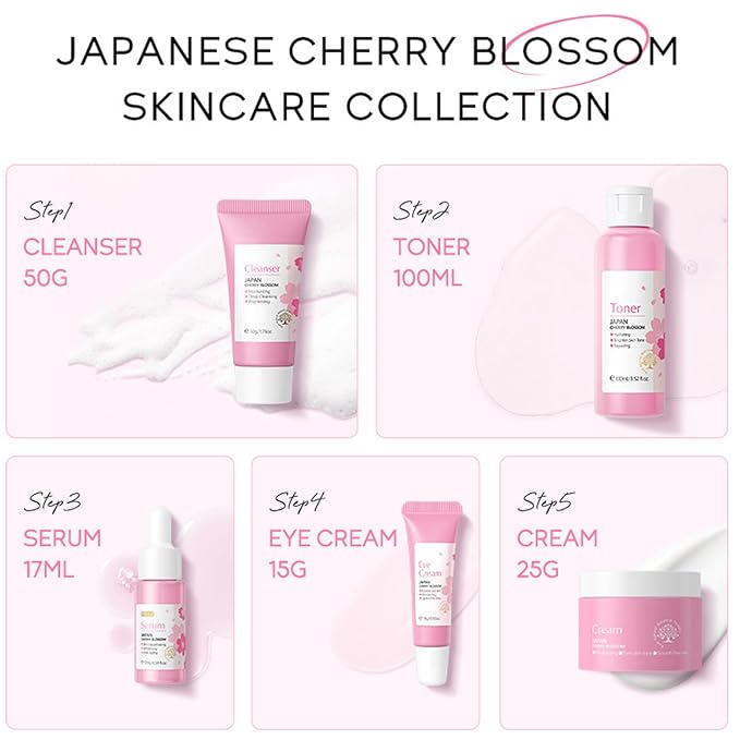 Korean Skin Care Set - Sakura