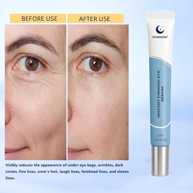 Instant Firming Eye Serum – 15ml(0.49 oz) – Targets Under-Eye Bags, Wrinkles, Dark Circles & Fine Lines – Anti-Aging Formula