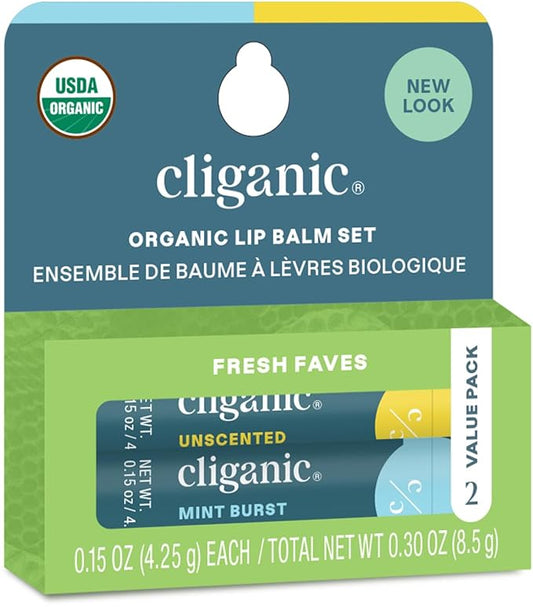 Cliganic Organic Lip Balm 2 pack