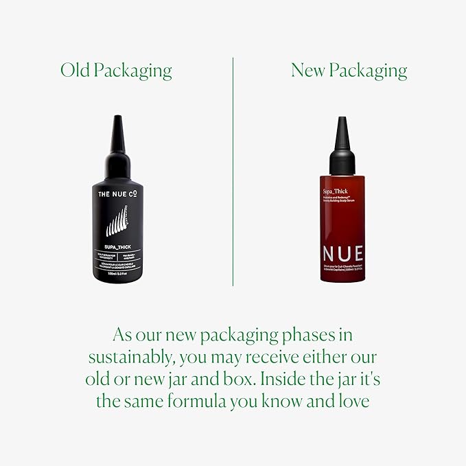 The Nue Co. SUPA THICK Topical Hair Supplement, Supports Hair Growth and Reduces Shedding, Scalp Serum for Hair Density, Vegan, 4 oz / 100 mL