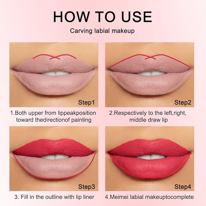 2 Pcs Natural Nude Brown Beige Colors Lip Liner Lipstick Pencils Set for Daily Makeup,Easy to Apply & Remove,Waterproof