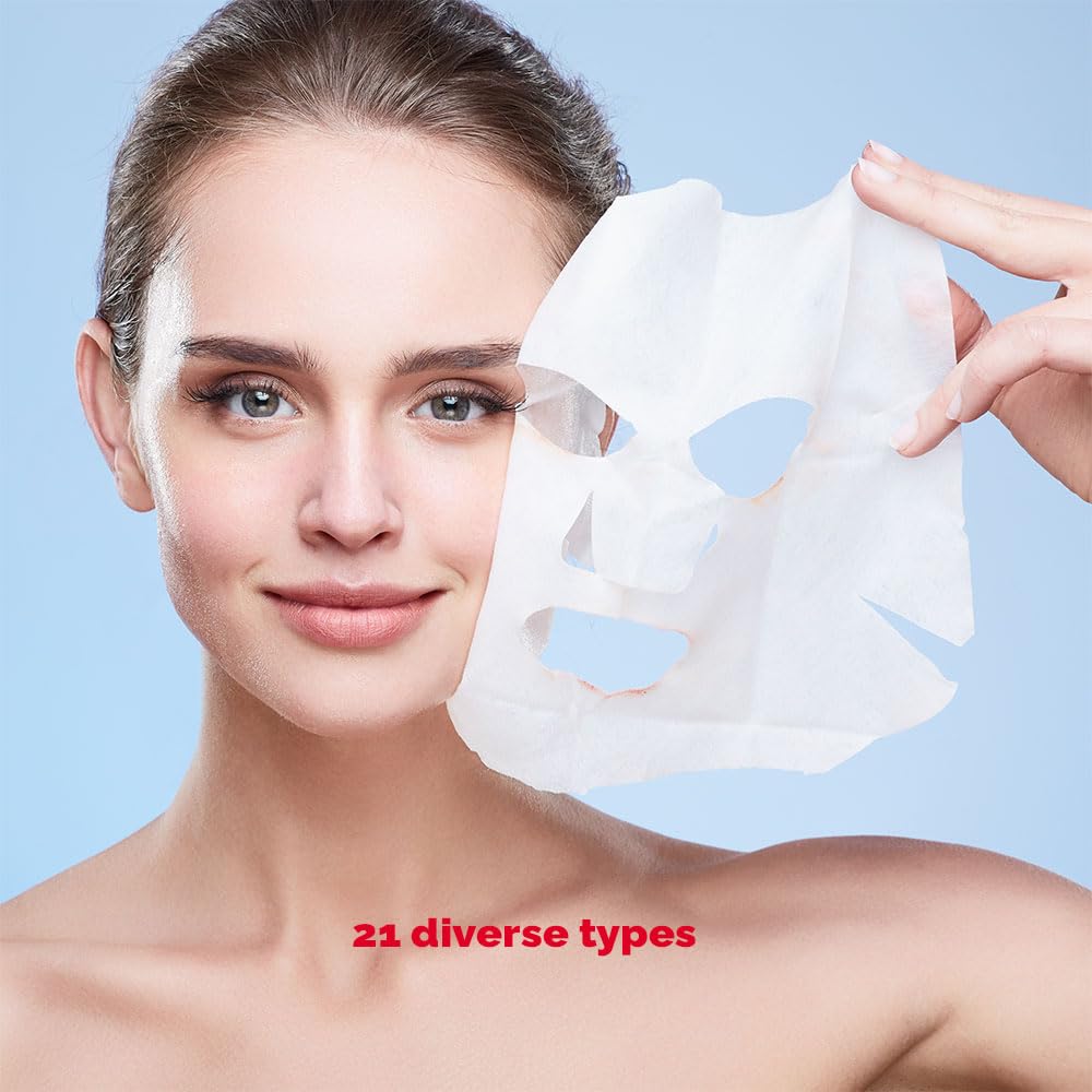 PRETTYSKIN Total Solution Essential Various Korean skin care Face Sheet Mask Pack 23g, 6-Types