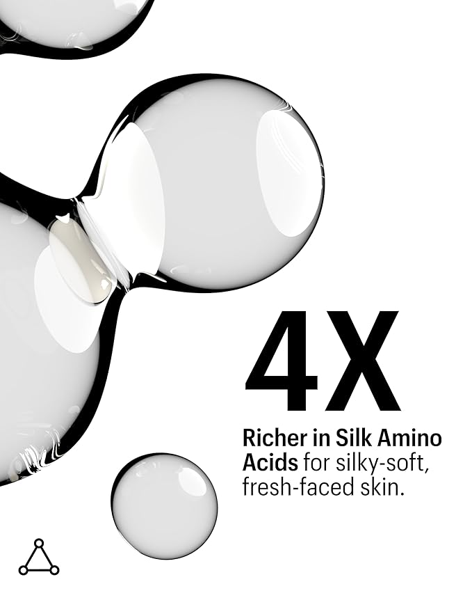 Allies of Skin Molecular Silk Amino Hydrating Cleanser: Hyaluronic Acid, Ceramides, Safflower & Moringa Oils. Nourishes, Conditions & Repairs 100 ml/2.4 oz