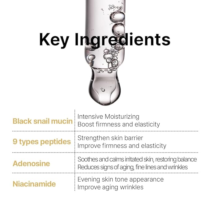 FARMSTAY Black Snail & Peptide 9 Perfect Cream, Snail Mucin Moisturizer for Elastic & Glow Skin, Hydrating & Nourishing, Anti-aging, Skin Barrier Repair, for Women & Men, Korean Skin Care, 1.85 Fl. Oz