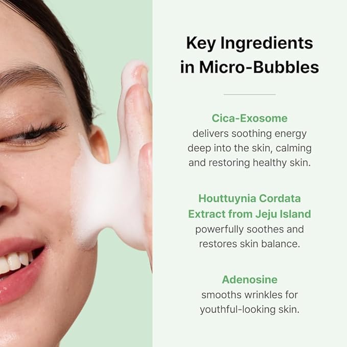 MENOKIN 30 Seconds Quick Bubble Mask [CLEAR] - [Cica] in Micro-bubbles For Soothing & Skin Strengthening, Hydration, Clearer Complexion, Korean Skin Care Essential, 52 Uses, 2.36 fl.oz