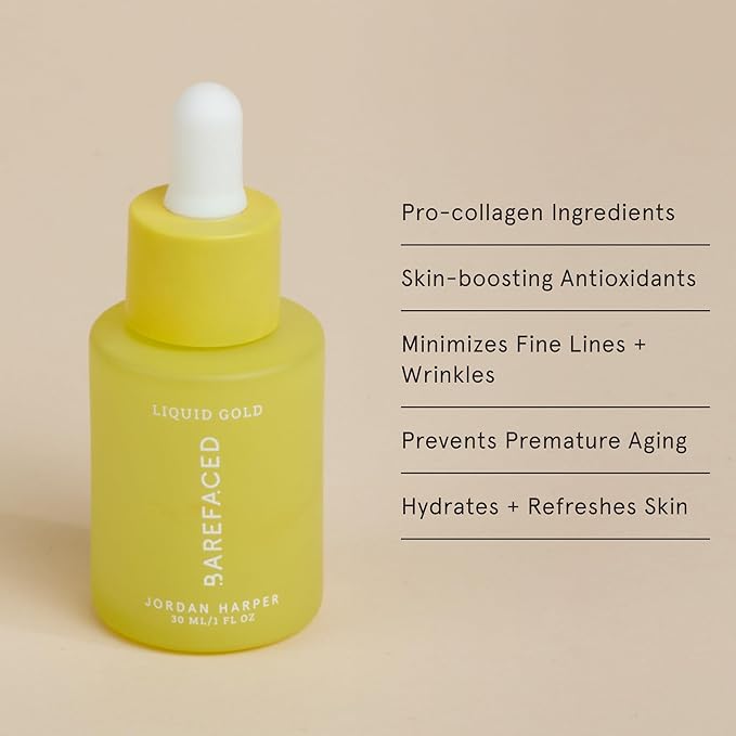 Barefaced Serum Duo - Liquid Gold & Brightening Serum for Hydration & Smoother, More Radiant Skin