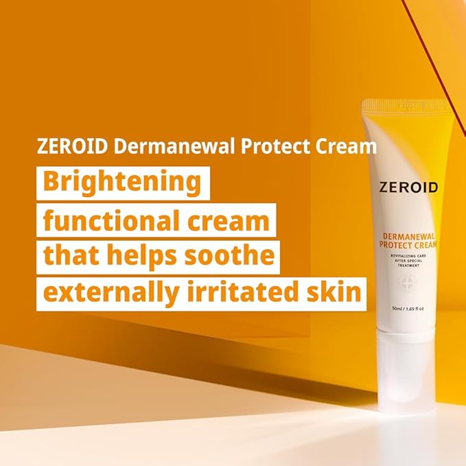ZEROID | Dermanewal Protect Cream | Revitalizing Care After Special Treatment | Facial Moisturizer & Face Cream for Sensitive Skin | Face Lotion for Dry Skin | Soothing & Hydrating | 1.69 fl oz (50ml)