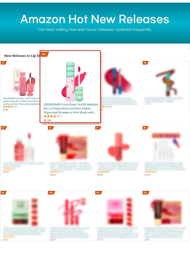 COLORGRAM Fruity Glass Tint 02 Dewy Grapefruit | Lip 11 Oz