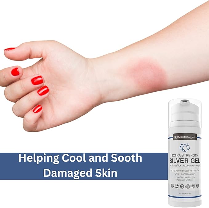 Colloidal Silver Gel Extra Strength - 35ppm Activated Colloidal Silver Gel for Maximum Potency - Made in USA - Structured Formula in a Convenient 4 Pack