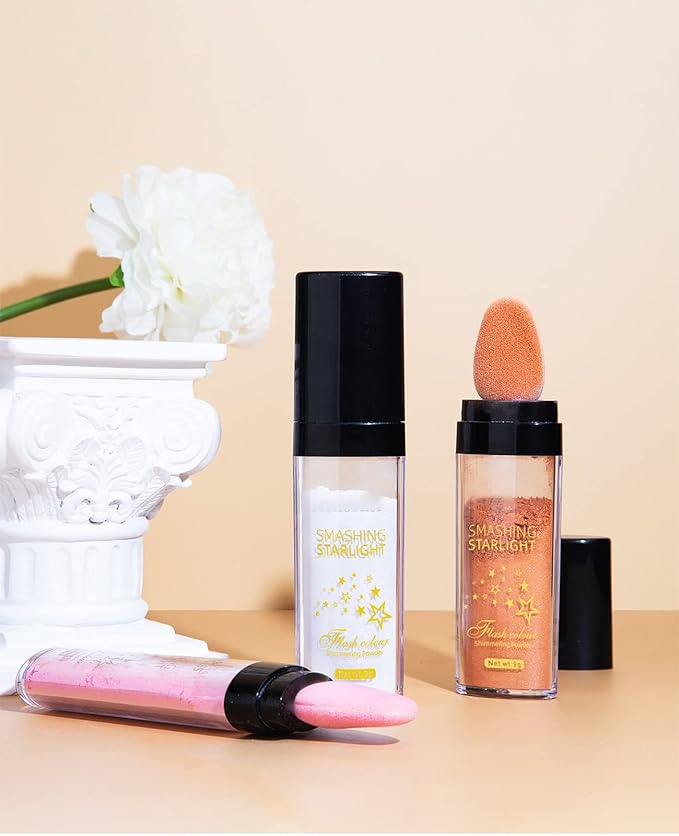 Fairy Highlight Puff Stick Highlight Patting Powder - (#02 Pink)