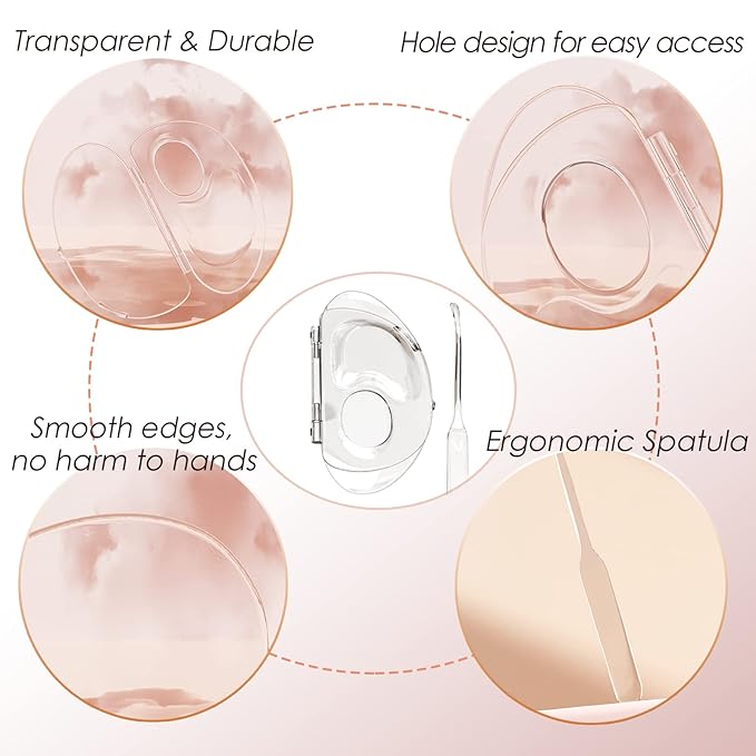 Makeup Mixing Palette, Acrylic Palette and Spatula, Upgraded