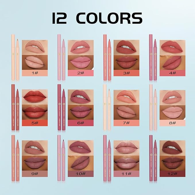 YOUNG VISION Gourd-Shaped Precision Liquid Lipstick & Lipliner - Nude Matte Shades