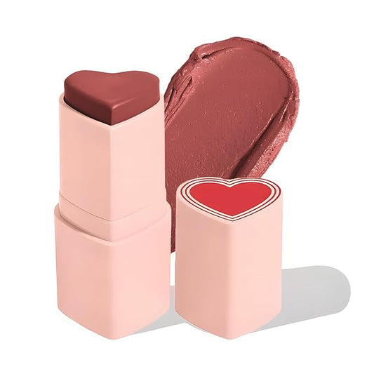 Blush Stick for Cheeks, Cream Blush with Heart-shaped, - Rose