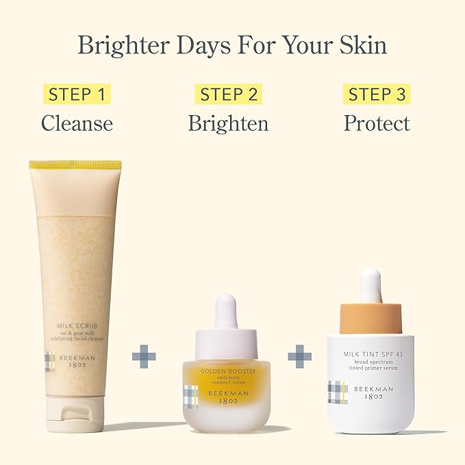 Beekman 1802 Golden Booster Amla Berry Face Serum - Fragrance Free - 0.5 fl oz - Plant-Based Vitamin C Alternative - Good for Sensitive Skin - Cruelty Free