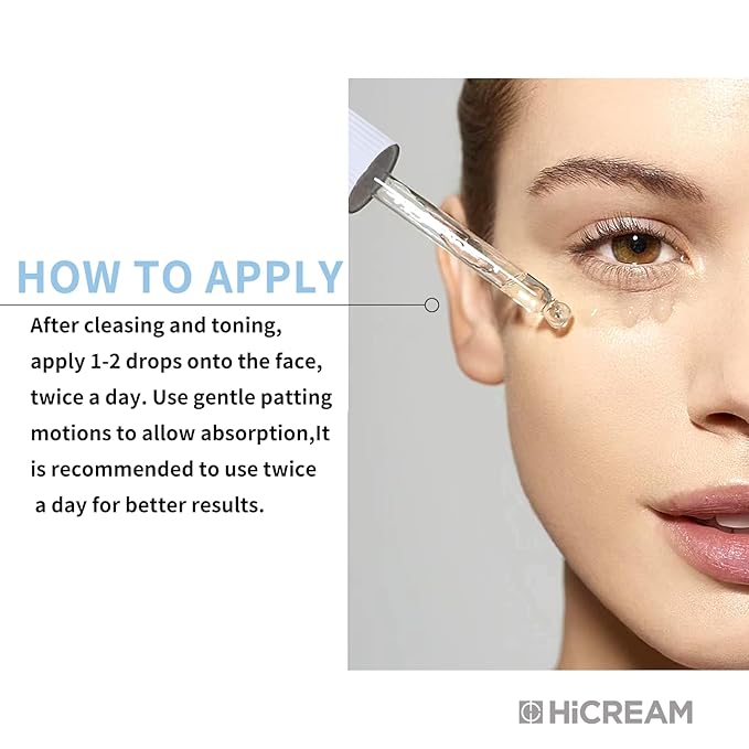 Hyaluronic Acid Serum for Face, Brightening Serum - Even Skin Tone, 100% Pure Anti Aging, Intense Hydration Moisture Non greasy Paraben Free, Water-based Skincare for Face (2 Oz)